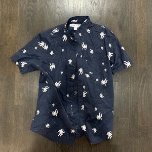 Old Navy Astronaut Short Sleeve Button Up
